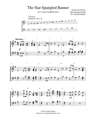 The Star-Spangled Banner - for 3-octave handbell choir