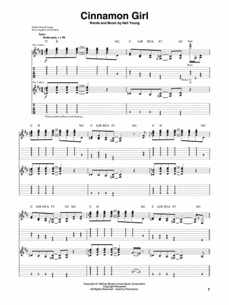 Neil Young - Everybody Knows This Is Nowhere by Neil Young Electric Guitar - Sheet Music