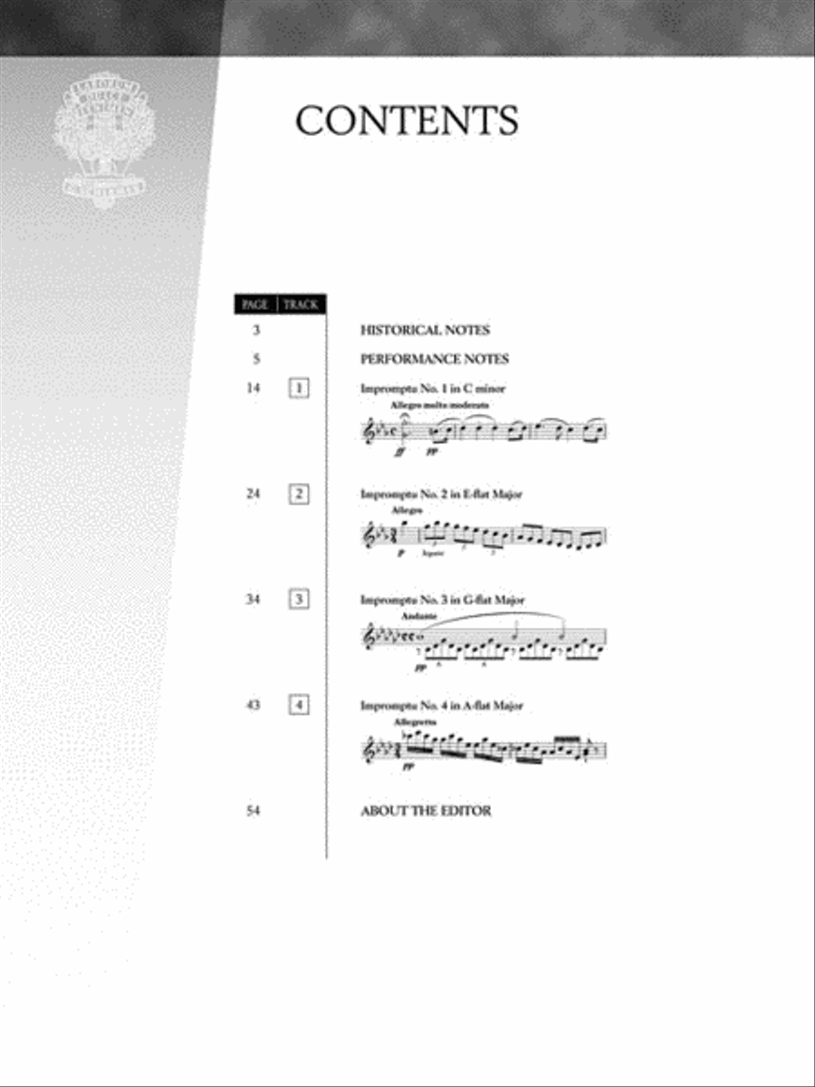 Schubert – Four Impromptus, D. 899 (0p. 90) Piano Solo scores gallery preview page 2