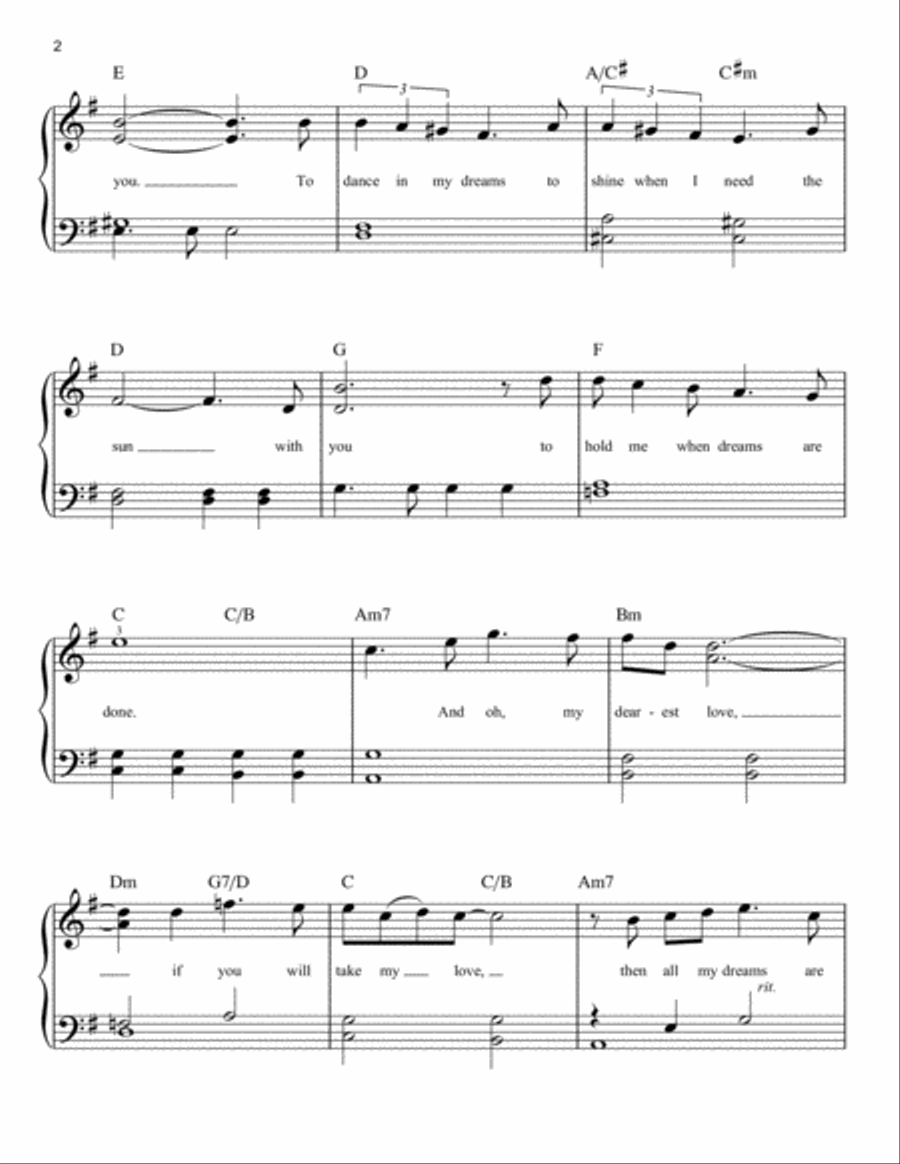 With You (from Pippin) Easy Piano scores gallery preview page 2