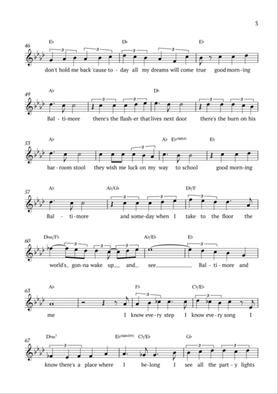 Good Morning Baltimore Piano scores gallery preview page 3