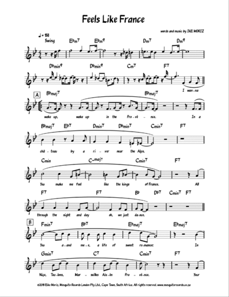 Feels Like France Piano scores gallery preview page 2