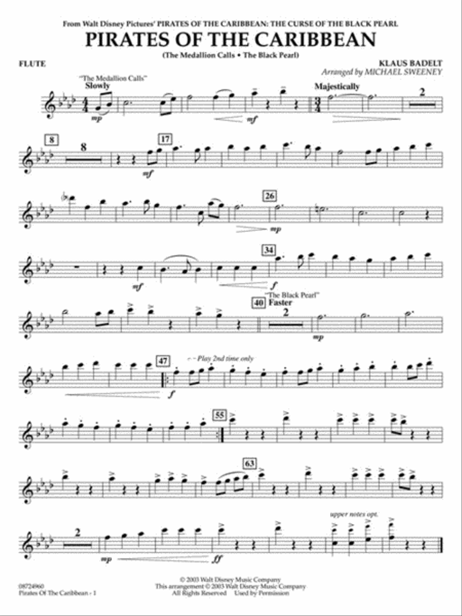 Pirates of the Caribbean Concert Band scores gallery preview page 5