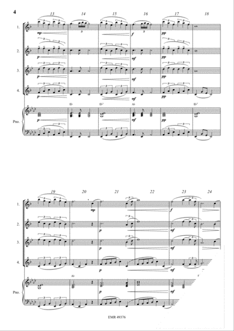 Il Silenzio Saxophone Quartet scores gallery preview page 4