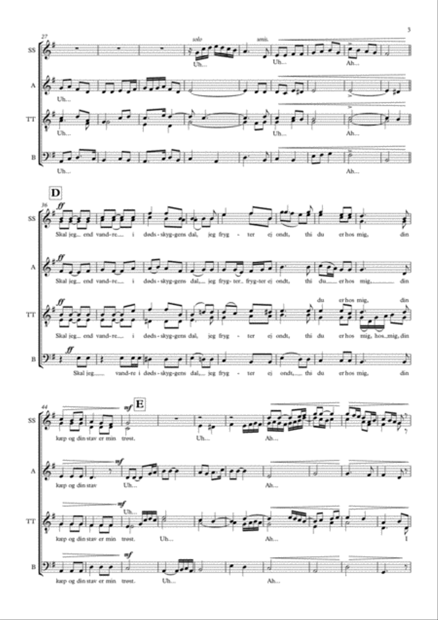Herren er min hyrde (SSATTB) Divisi scores gallery preview page 3