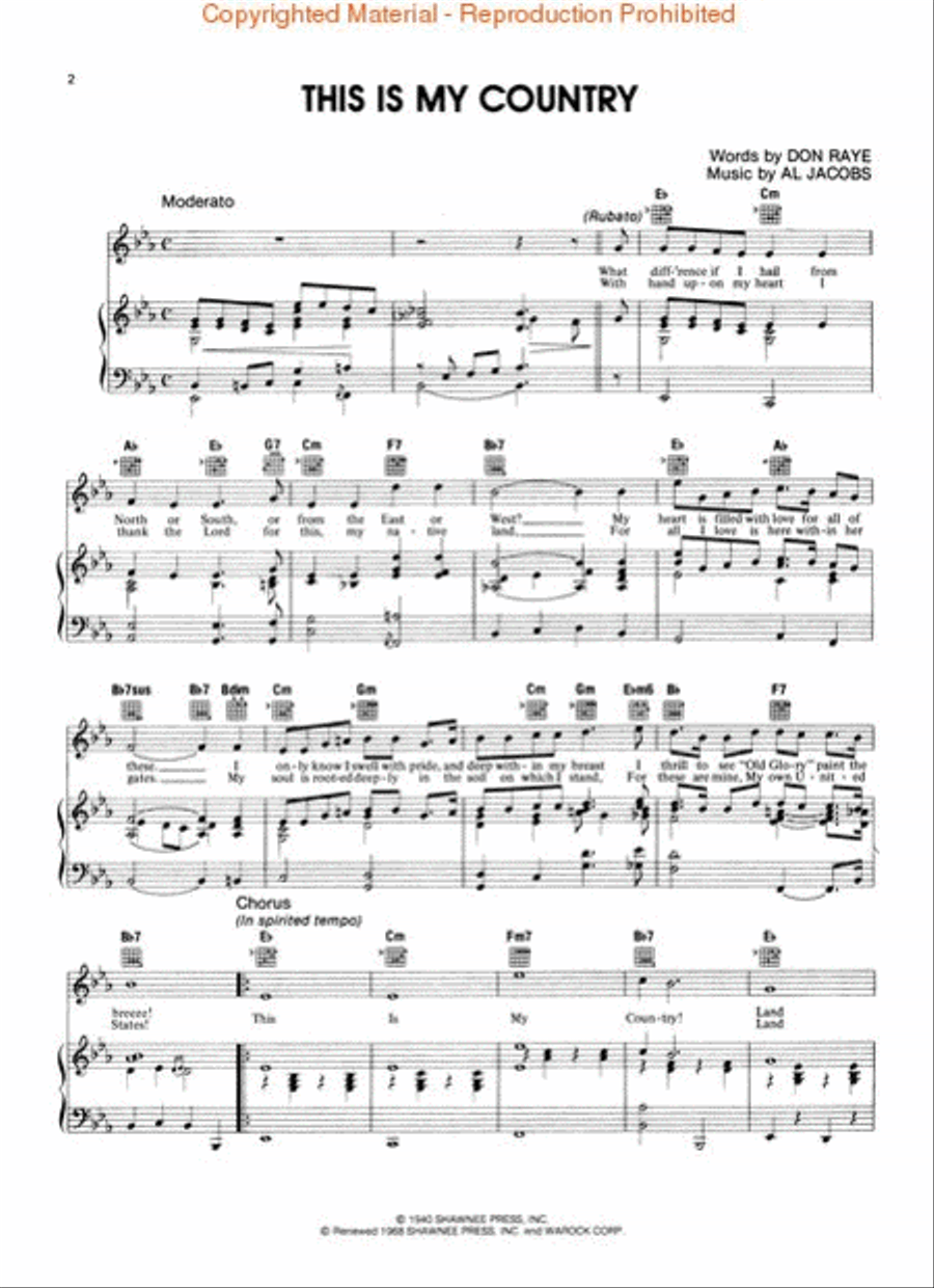 This Is My Country Piano, Vocal, Guitar scores gallery preview page 2