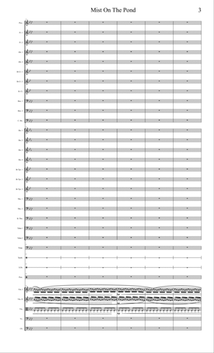 Mist On The Pond Mist On The Pond Full Orchestra scores gallery preview page 3