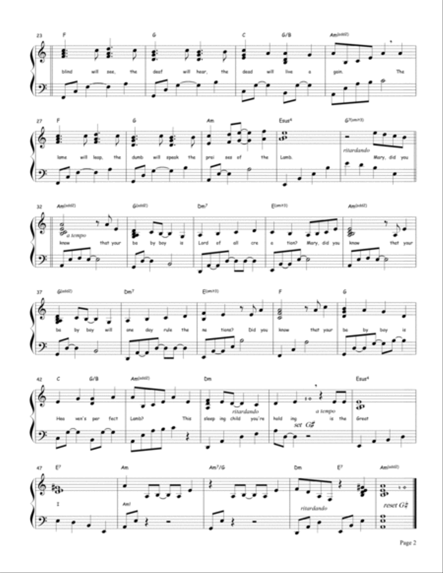 Mary, Did You Know? Harp scores gallery preview page 2