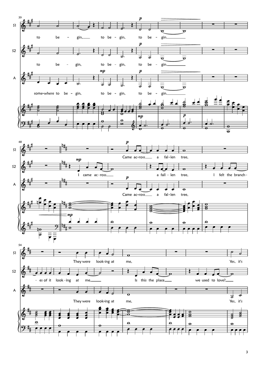 Somewhere Only We Know SSA scores gallery preview page 3