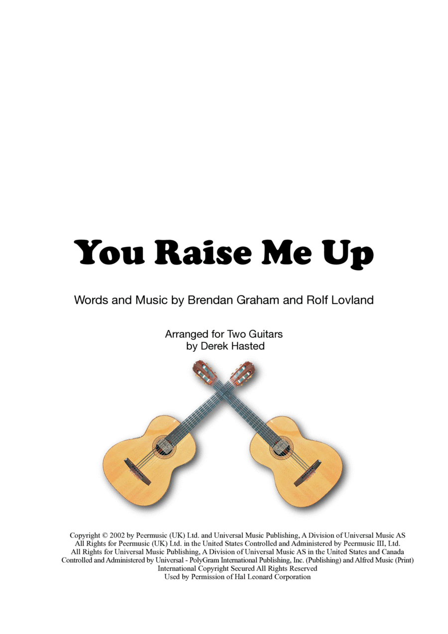 You Raise Me Up Guitar scores gallery preview page 1