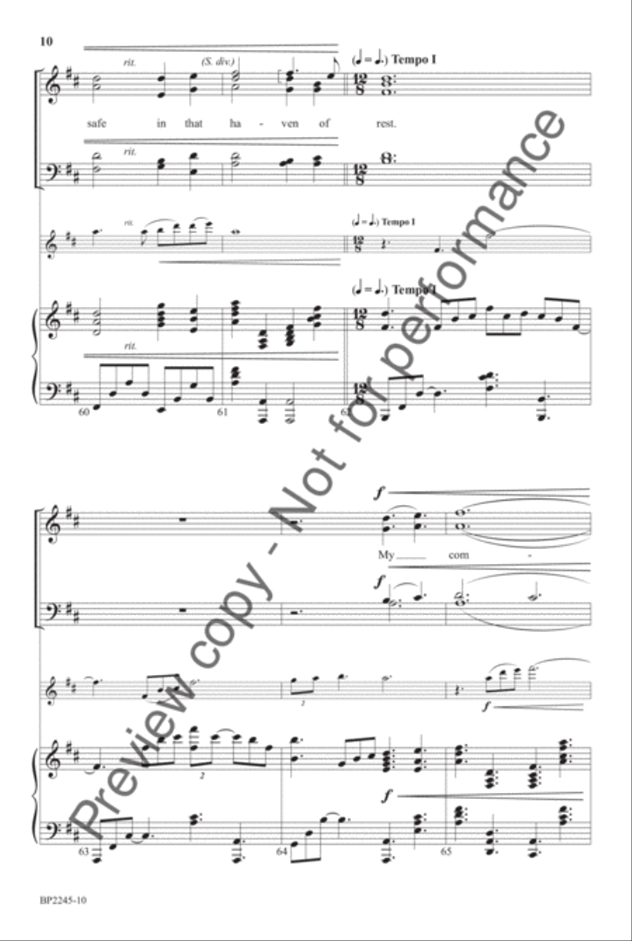 My Song In The Night 4-Part scores gallery preview page 10