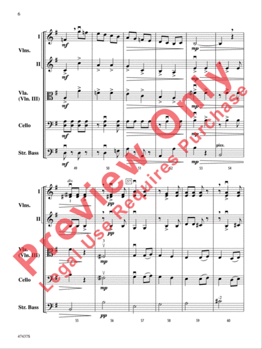 Dance of the Red Dragons String Orchestra scores gallery preview page 7