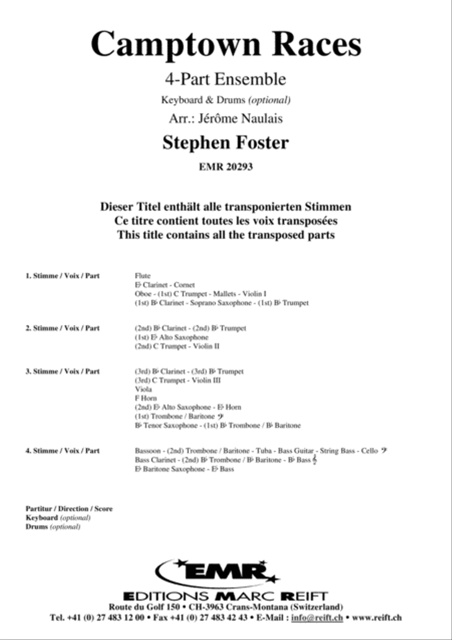Camptown Races Camptown Races Concert Band scores gallery preview page 2