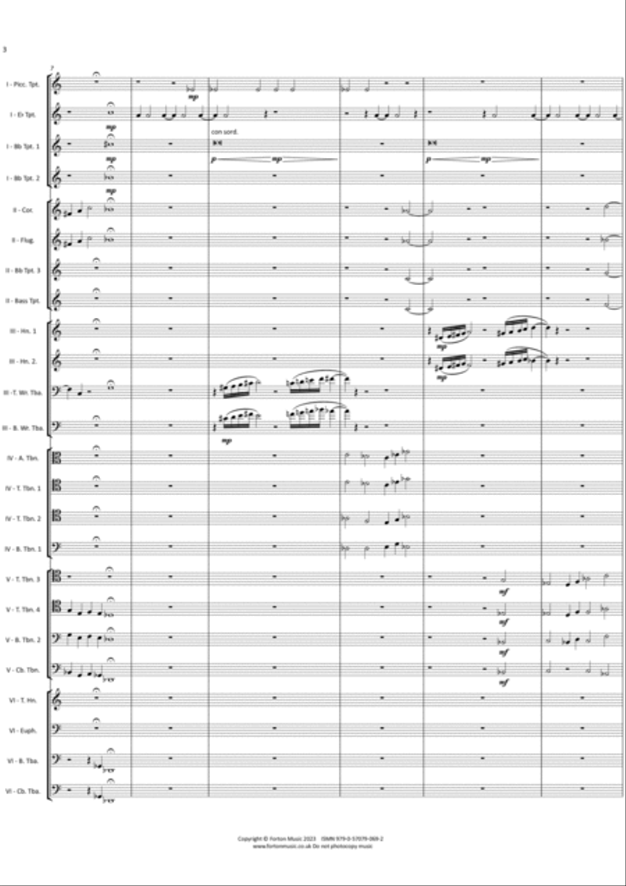 Sonata for 24 Brass Instruments Brass Ensemble scores gallery preview page 4