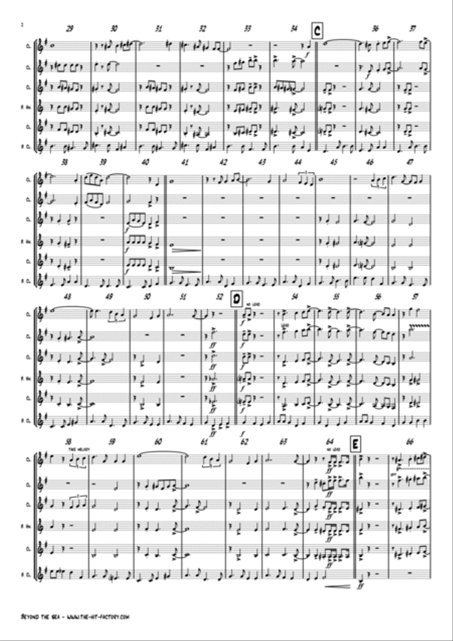Beyond The Sea Woodwind Ensemble scores gallery preview page 3
