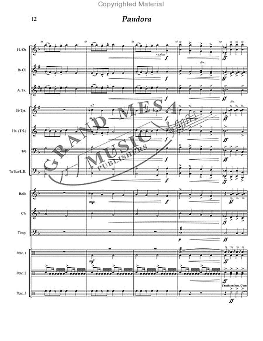Pandora Concert Band scores gallery preview page 13