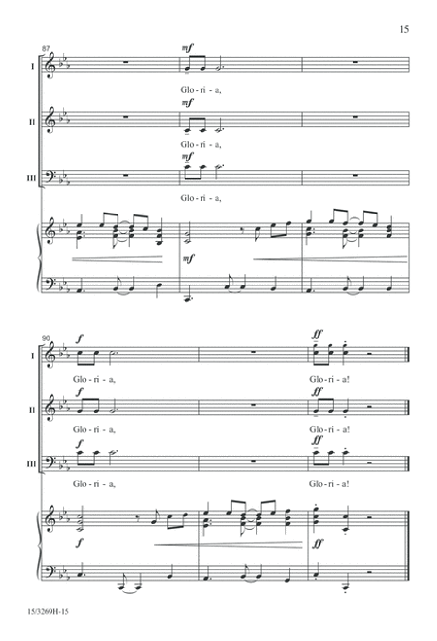 Festival Gloria 3-Part scores gallery preview page 15