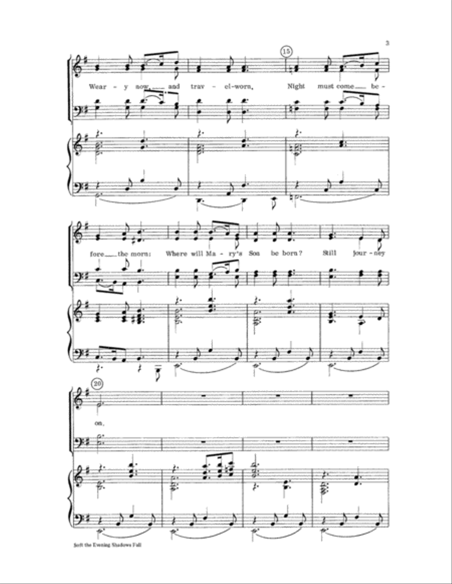 Soft the Evening Shadows Fall 4-Part scores gallery preview page 3