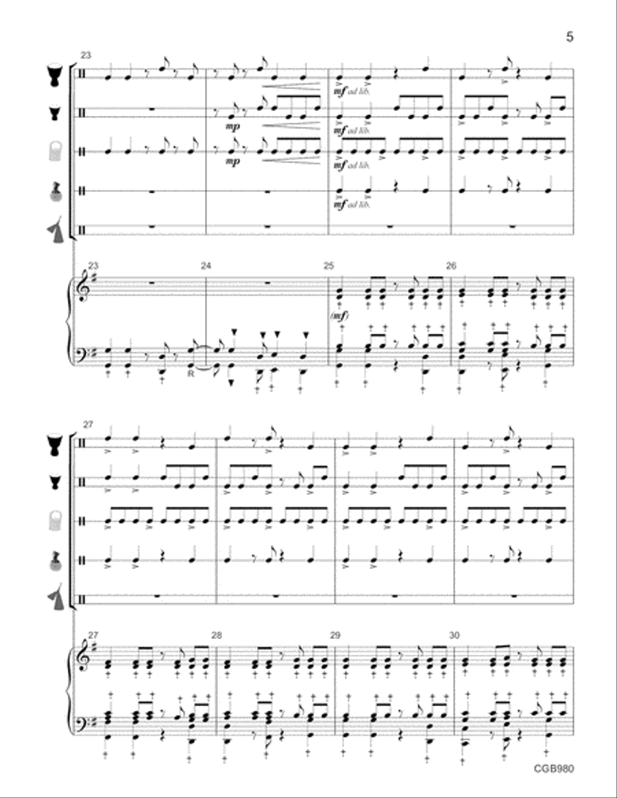 Yesu Ananipenda Jesus Loves Me Full Score Handbell Choir scores gallery preview page 4
