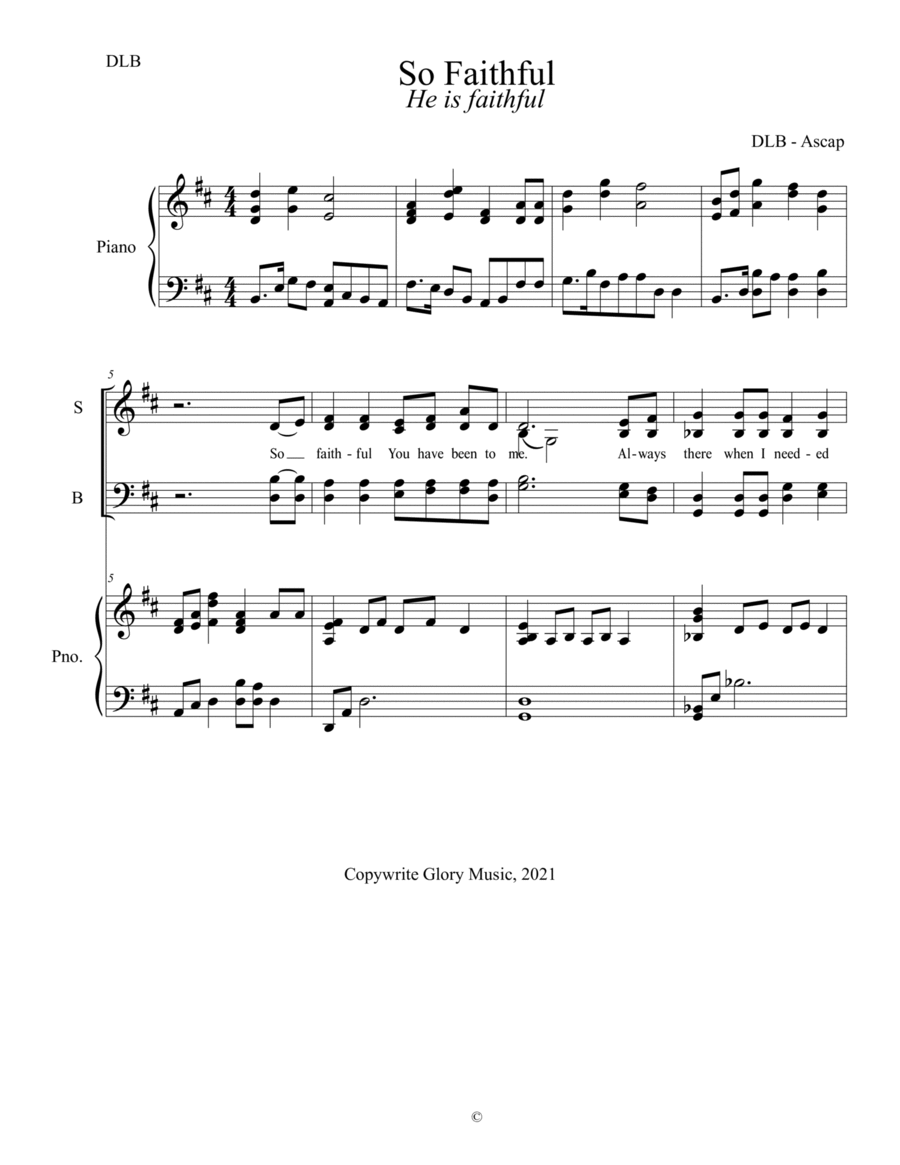 So Faithful 4-Part scores gallery preview page 1