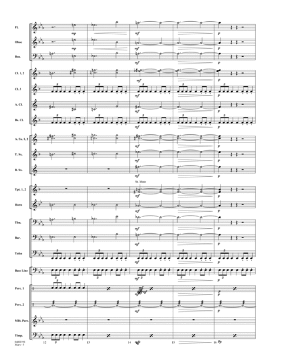 Mars (from The Planets) - Conductor Score (Full Score) Concert Band scores gallery preview page 3