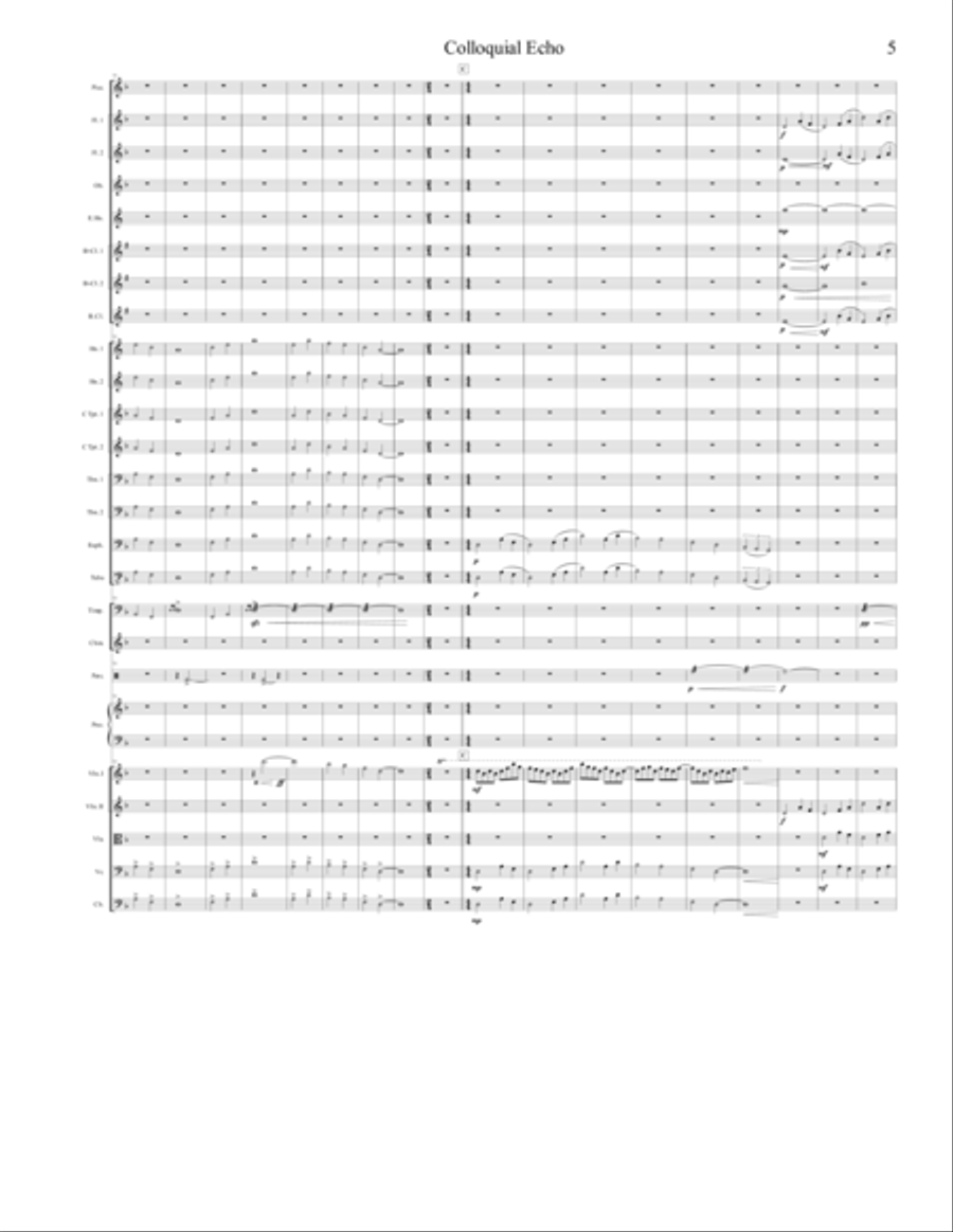 Op. 4 - Colloquial Echo for Full Orchestra Percussion Ensemble scores gallery preview page 6