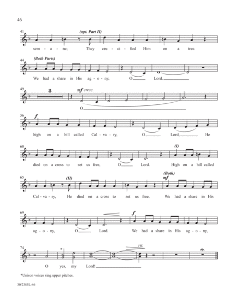 Simply Natalie Sleeth Unison Choir scores gallery preview page 47