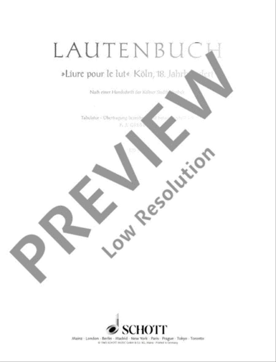 Lautenbuch Lautenbuch Lute scores gallery preview page 2