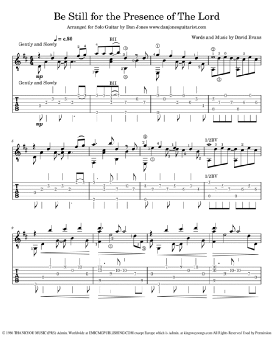 Be Still For The Presence Guitar Tablature scores gallery preview page 2
