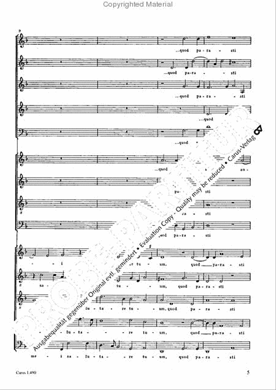 Nunc dimittis servum 4-Part scores gallery preview page 6