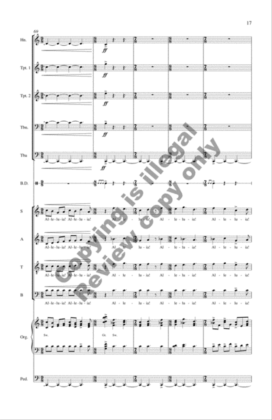 Alleluias, Intercessions and Remembrances (Brass Quintet Score) Choir scores gallery preview page 12