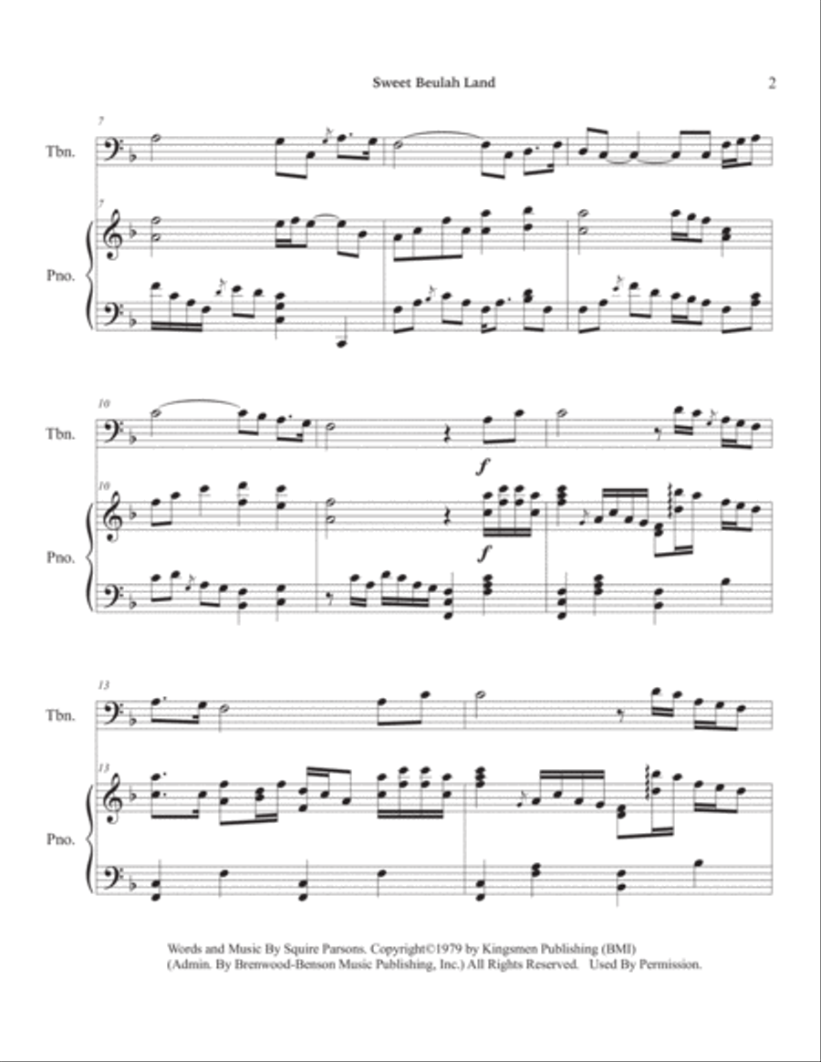 Sweet Beulah Land Sweet Beulah Land Piano scores gallery preview page 6