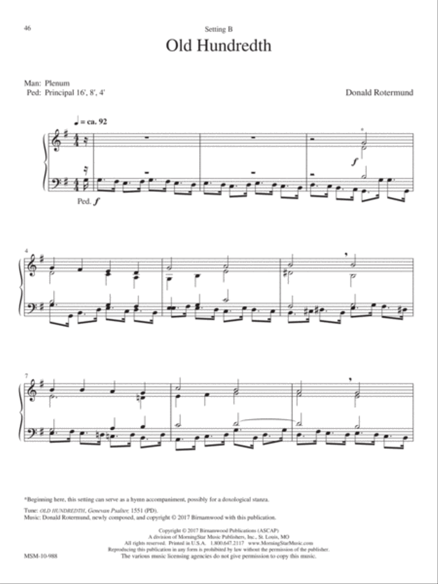 Old Hundredth Old Hundredth Organ scores gallery preview page 3