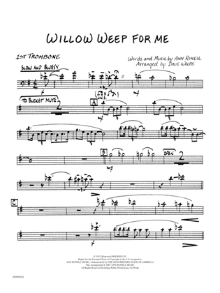 Willow Weep for Me: 1st Trombone