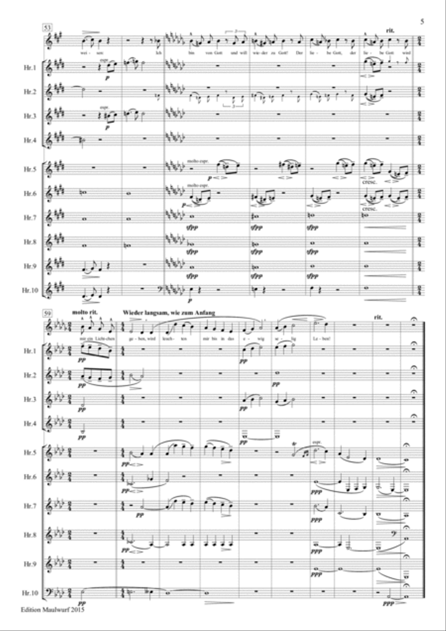 Urlicht Horn scores gallery preview page 5