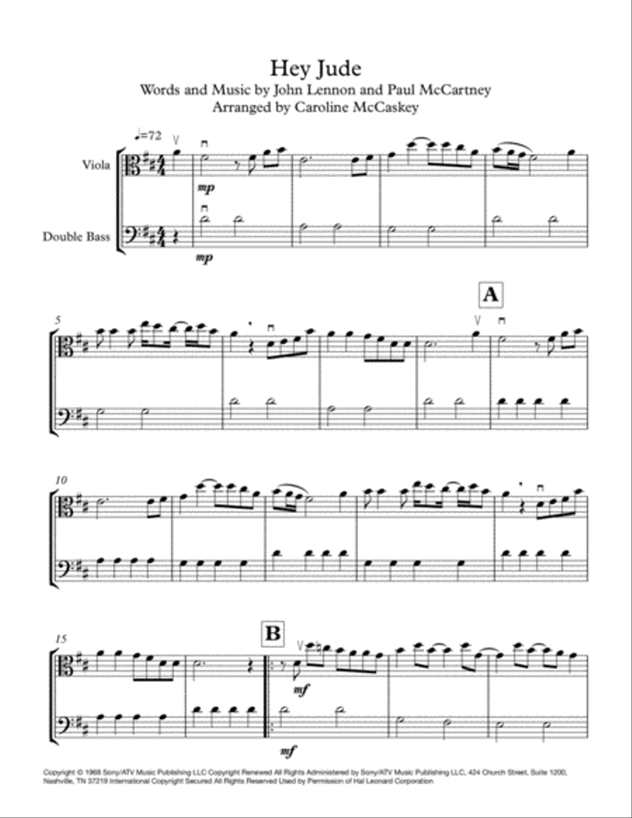 Hey Jude Hey Jude String Duet scores gallery preview page 2