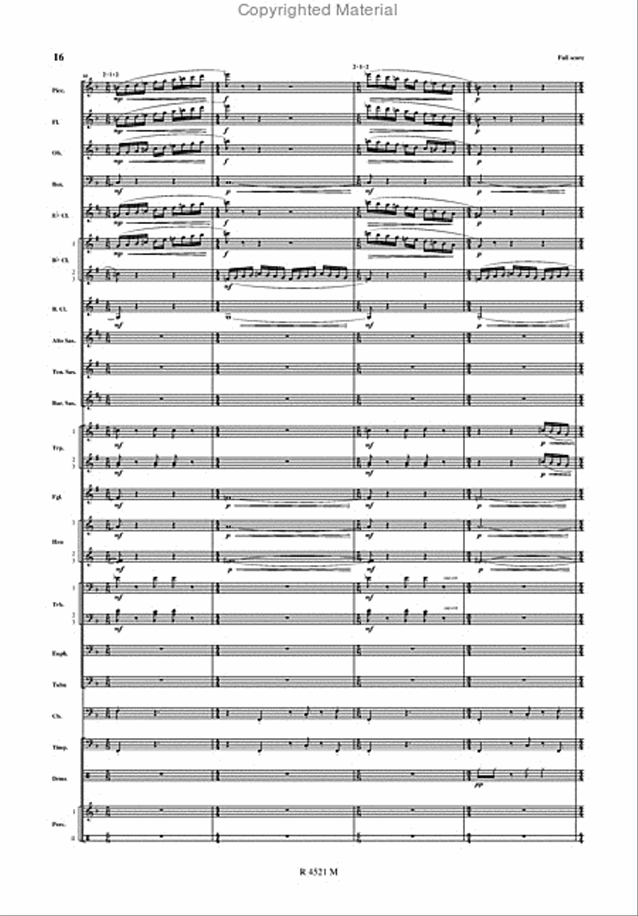 La Grande Muraille Concert Band scores gallery preview page 4