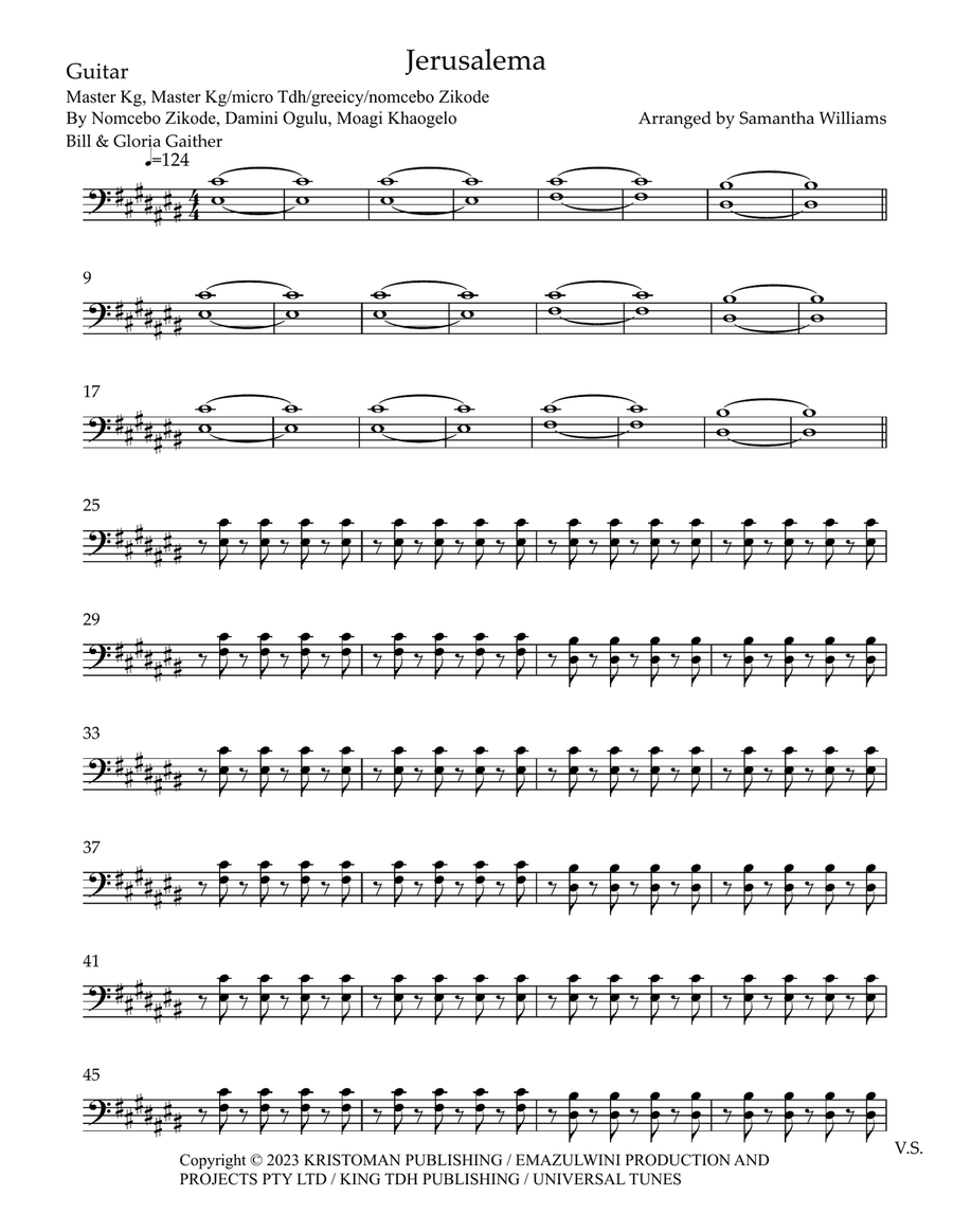 Jerusalema Steel Pan scores gallery preview page 1