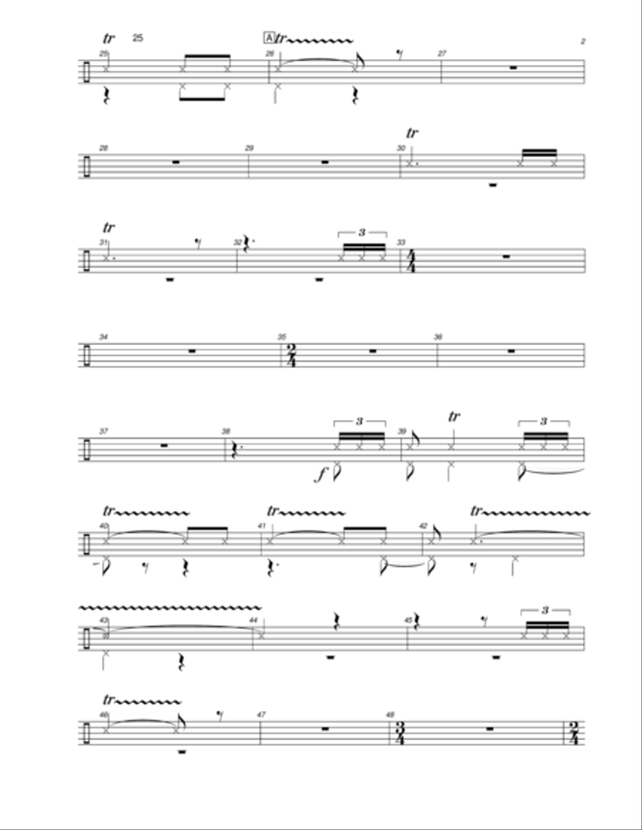 Sesquicentennial snare drum and bass drum Snare Drum scores gallery preview page 2