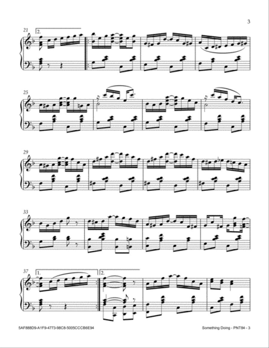 Something Doing Piano Solo scores gallery preview page 3