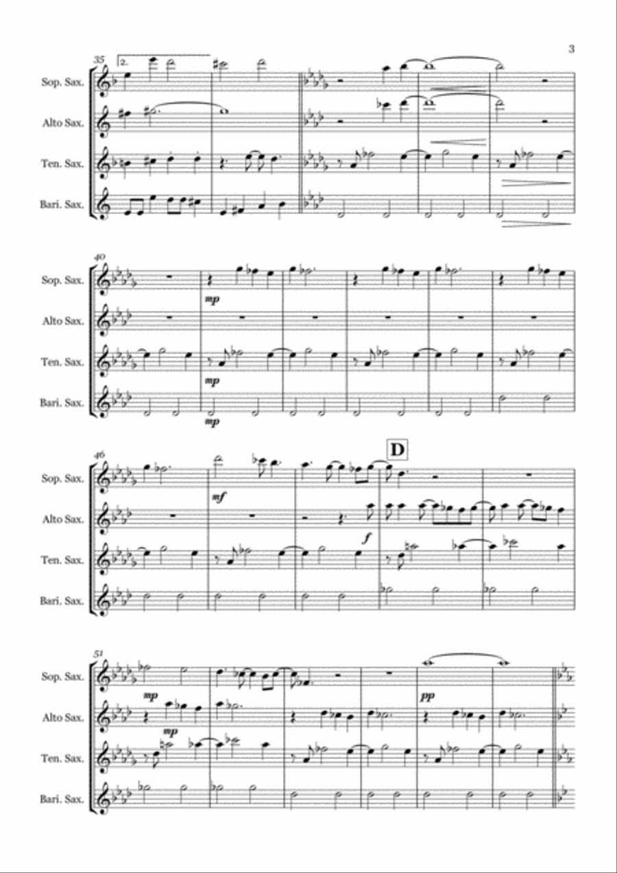 Good Vibrations Saxophone Quartet scores gallery preview page 3