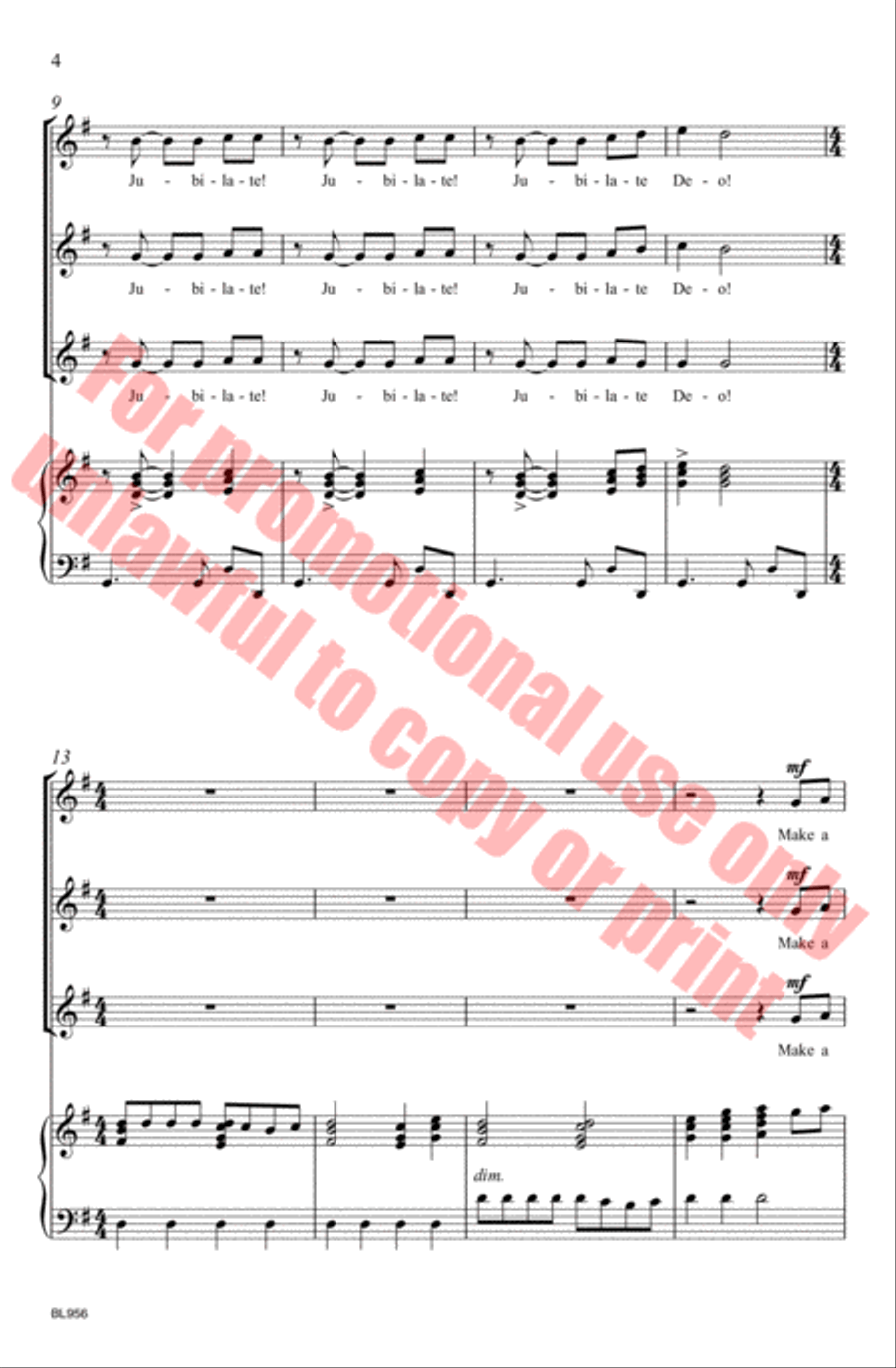 Jubilate Deo! Jubilate Deo! SSA scores gallery preview page 5