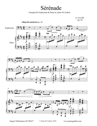 Fauré: Sérénade Op. 98 for Euphonium & Piano
