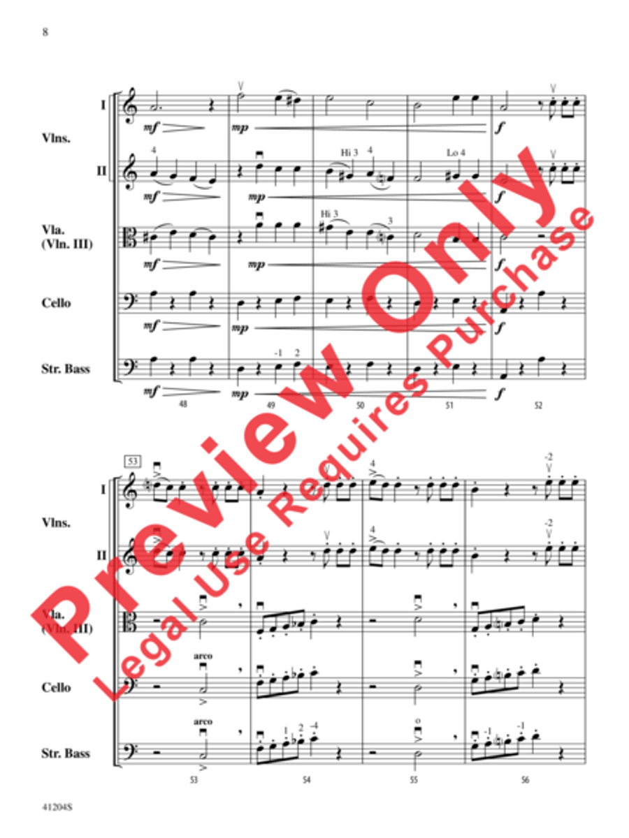 The Marriage of Figaro String Orchestra scores gallery preview page 9