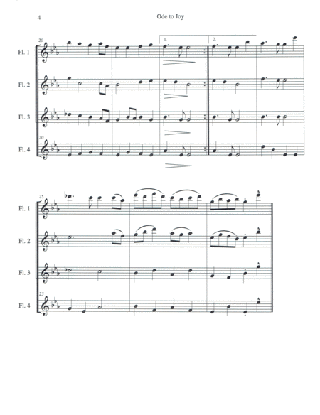 Ode to Joy for Flute Quartet image number null