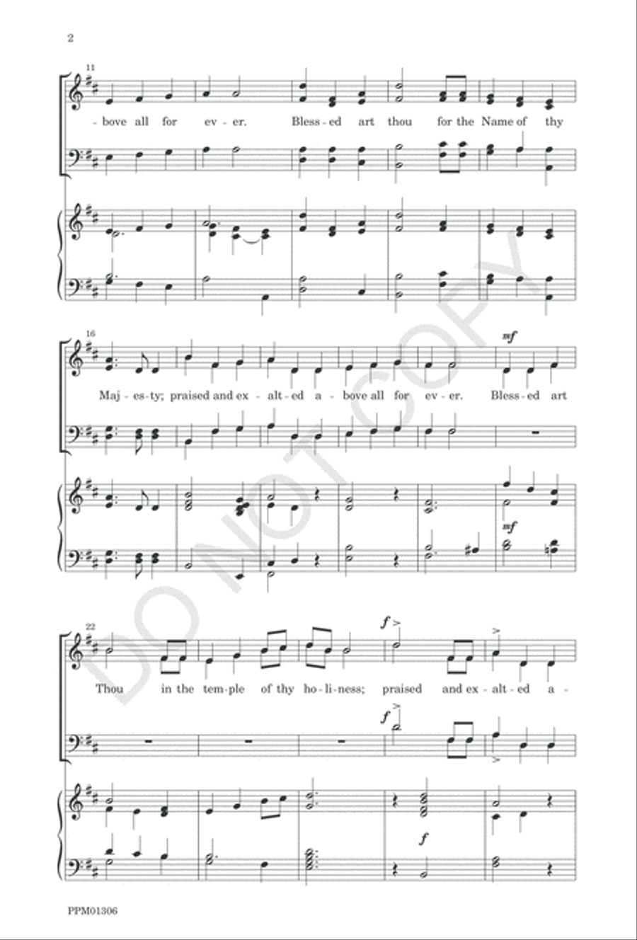 Benedictus es Domine 4-Part scores gallery preview page 5