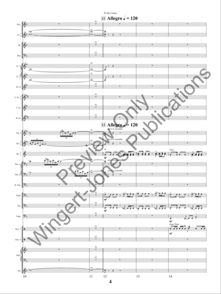 To The Colors Concert Band scores gallery preview page 7