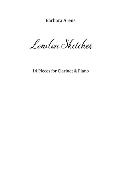 London Sketches - 14 Pieces for Clarinet & Piano image number null