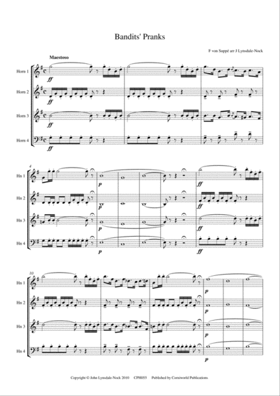 Bandits' Pranks Bandits' Pranks Brass Ensemble scores gallery preview page 1