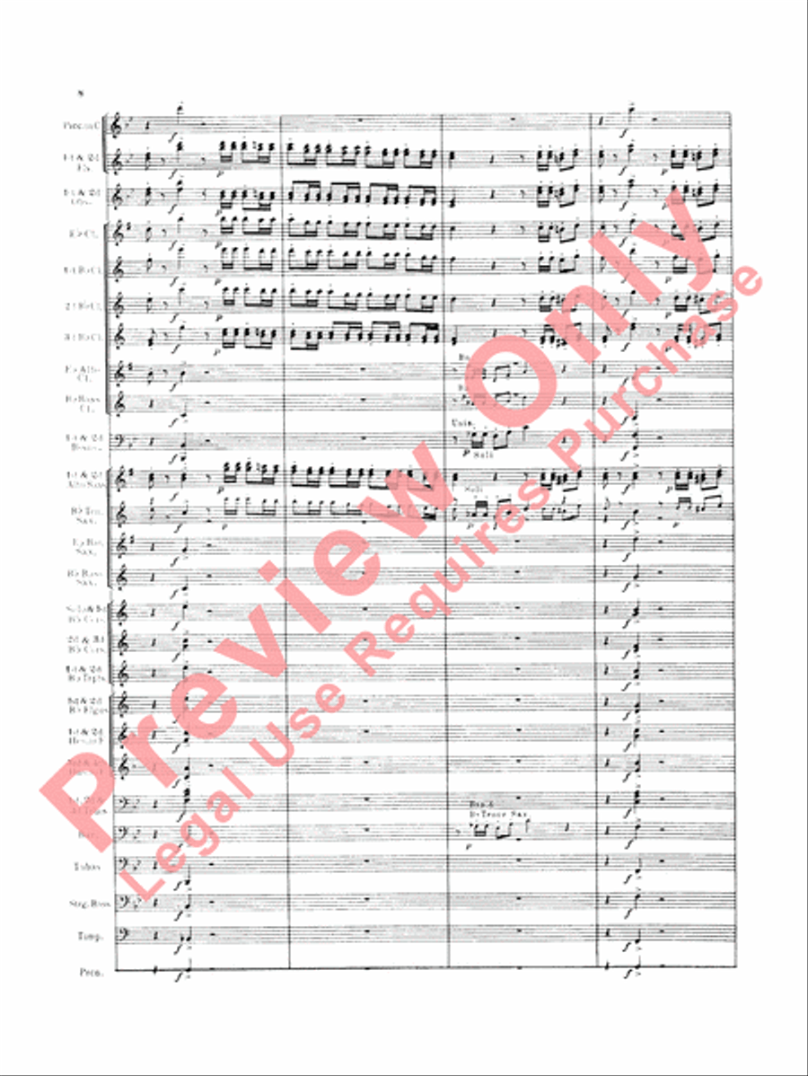 Italian in Algiers (Overture) Concert Band scores gallery preview page 11